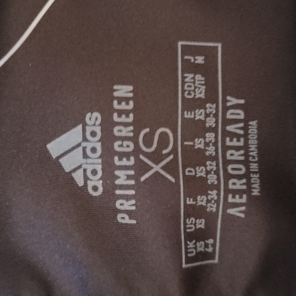 Adidas x Zoe Saldana Collection 7/8 Black & Grey Patterned Leggings XS - Picture 14 of 14